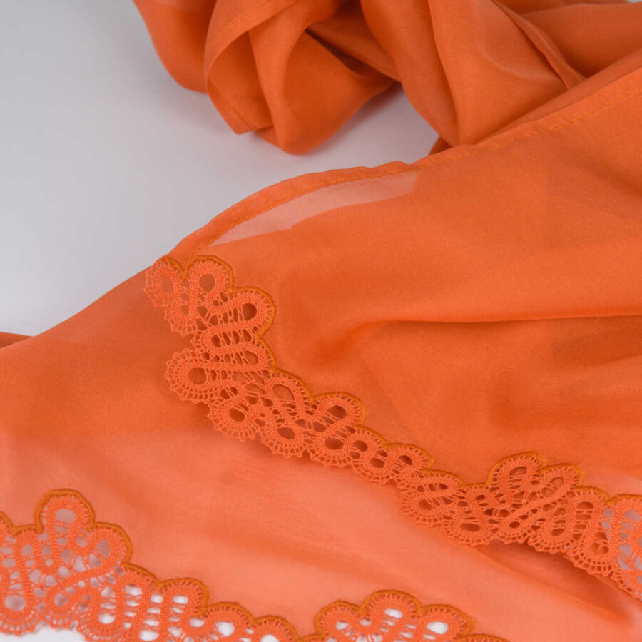 Scarf with Idrija narrow tape lace - narrow lace
